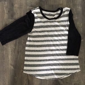 Jcrew striped baseball tee